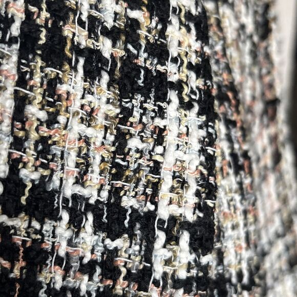 POL Oversized Plaid Long Blazer Heavy Tweed Plaid Blazer Jacket Size Large - Picture 3 of 11